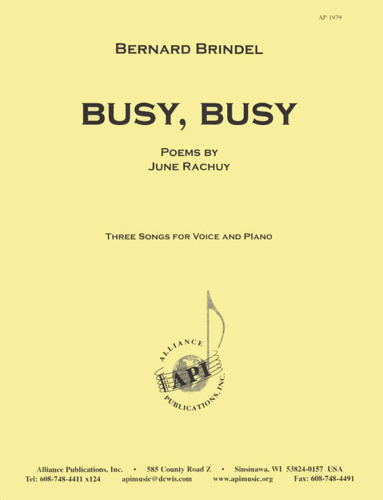 Busy, Busy - 3 Voc Soli-pno